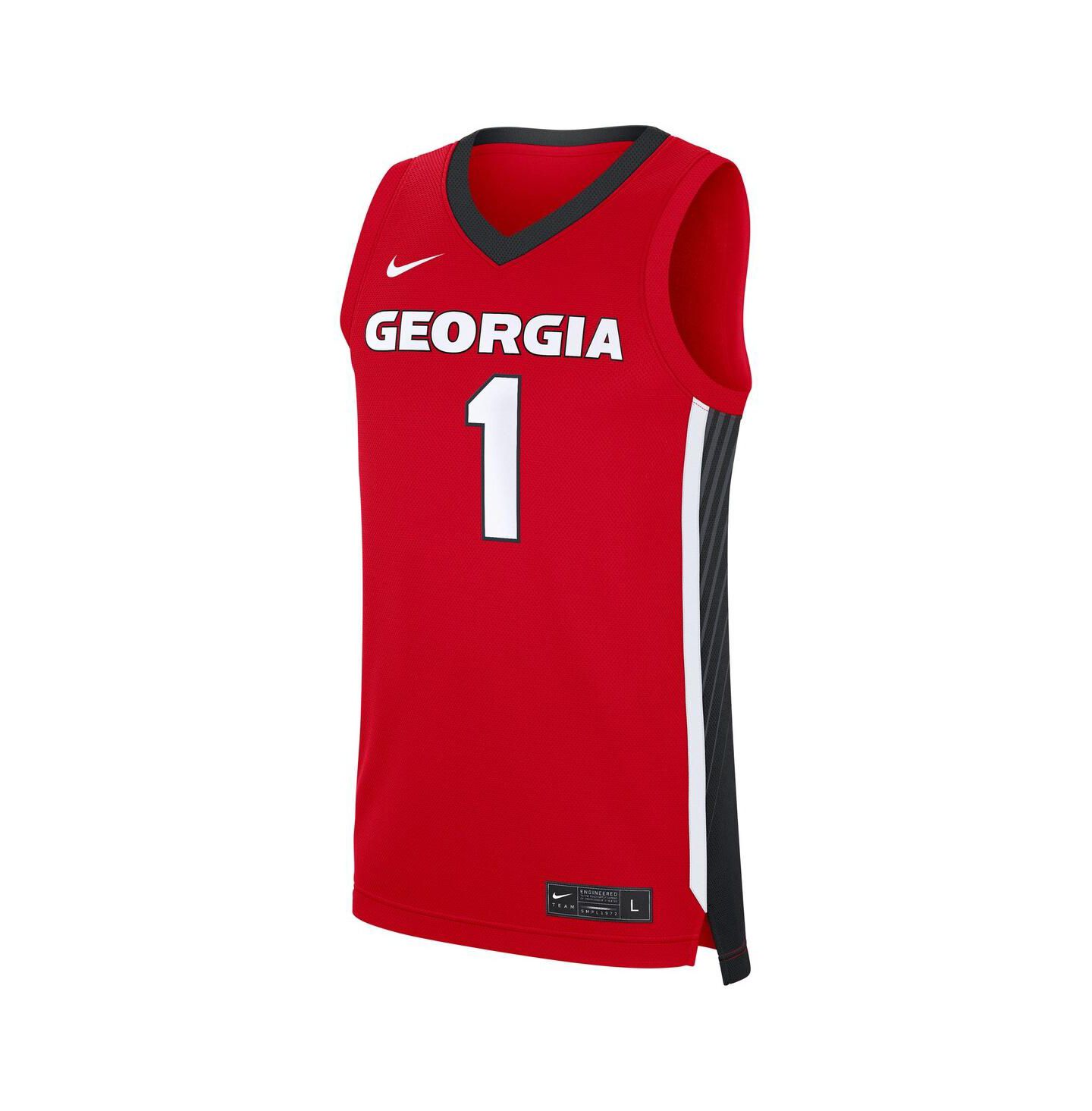 Мужской топ Nike 1 Red Georgia Bulldogs Road Replica Jersey — фото 2