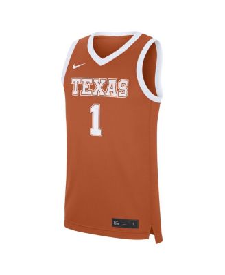 Men's 1 Texas Orange&nbsp;Texas Longhorns Road Replica Jersey