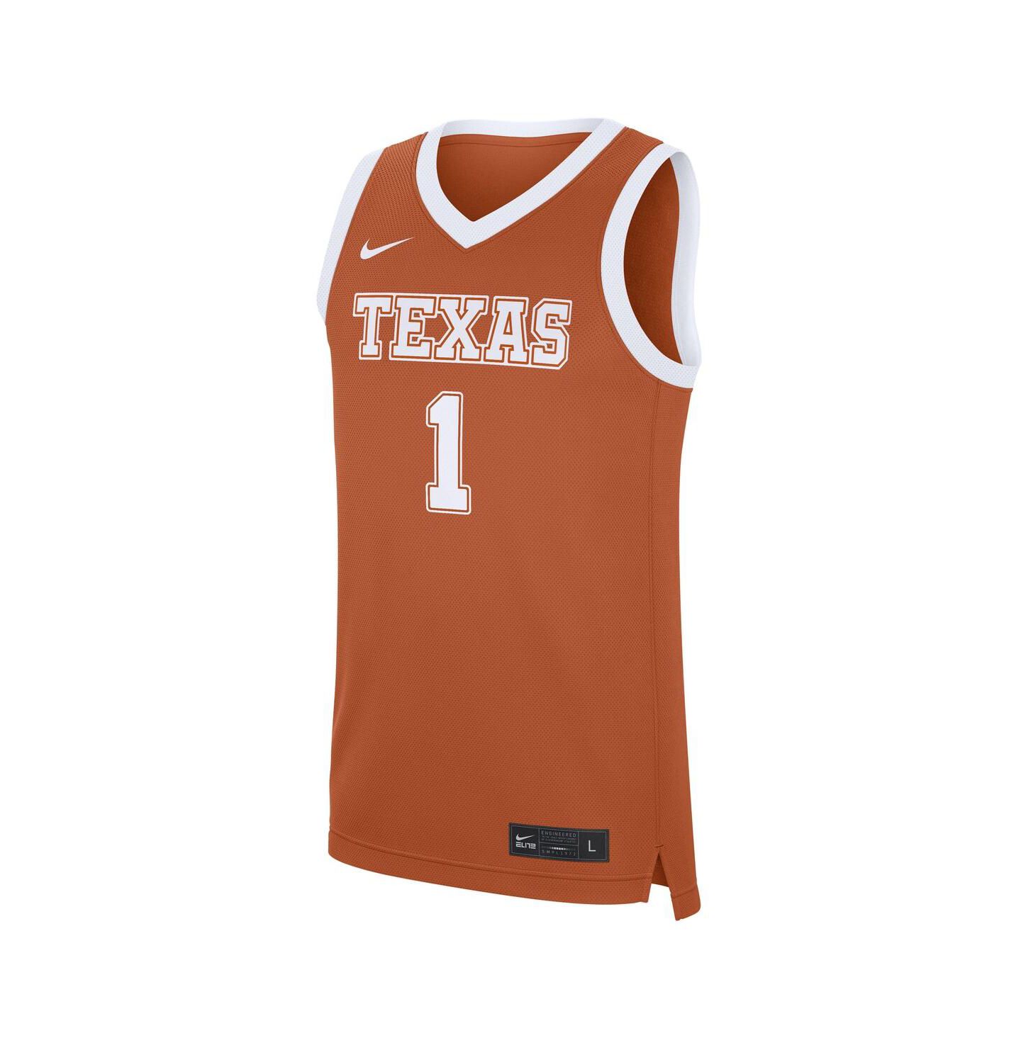 Мужской топ Nike 1 Texas Orange Texas Longhorns Road Replica Jersey — фото 2