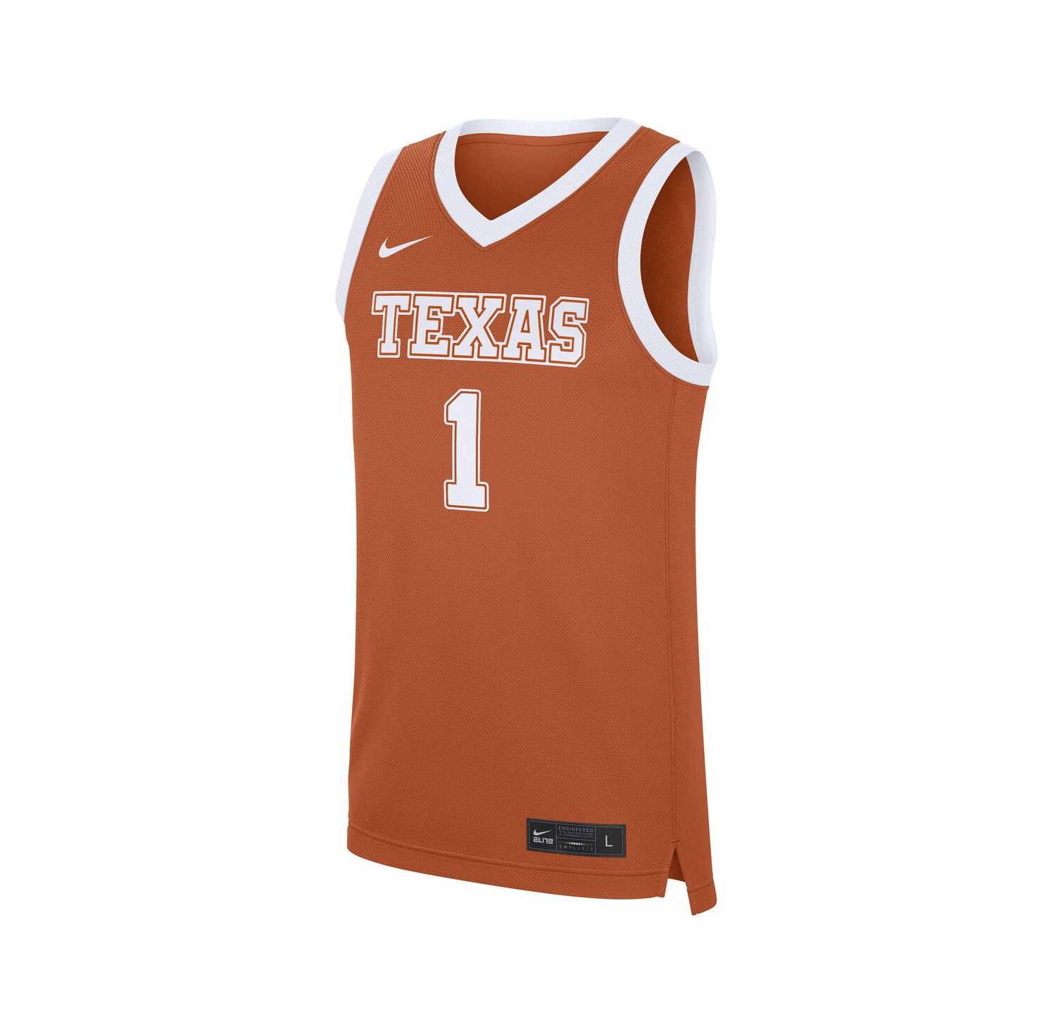 Men's 1 Texas Orange Texas Longhorns Road Replica Jersey