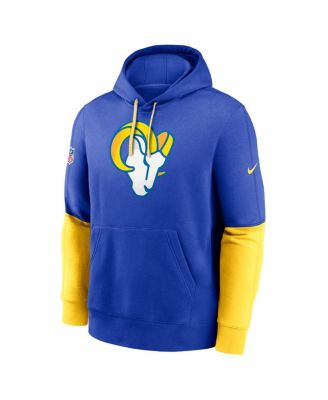 Men's Royal Los Angeles Rams 2024 Sideline Club Pullover Hoodie