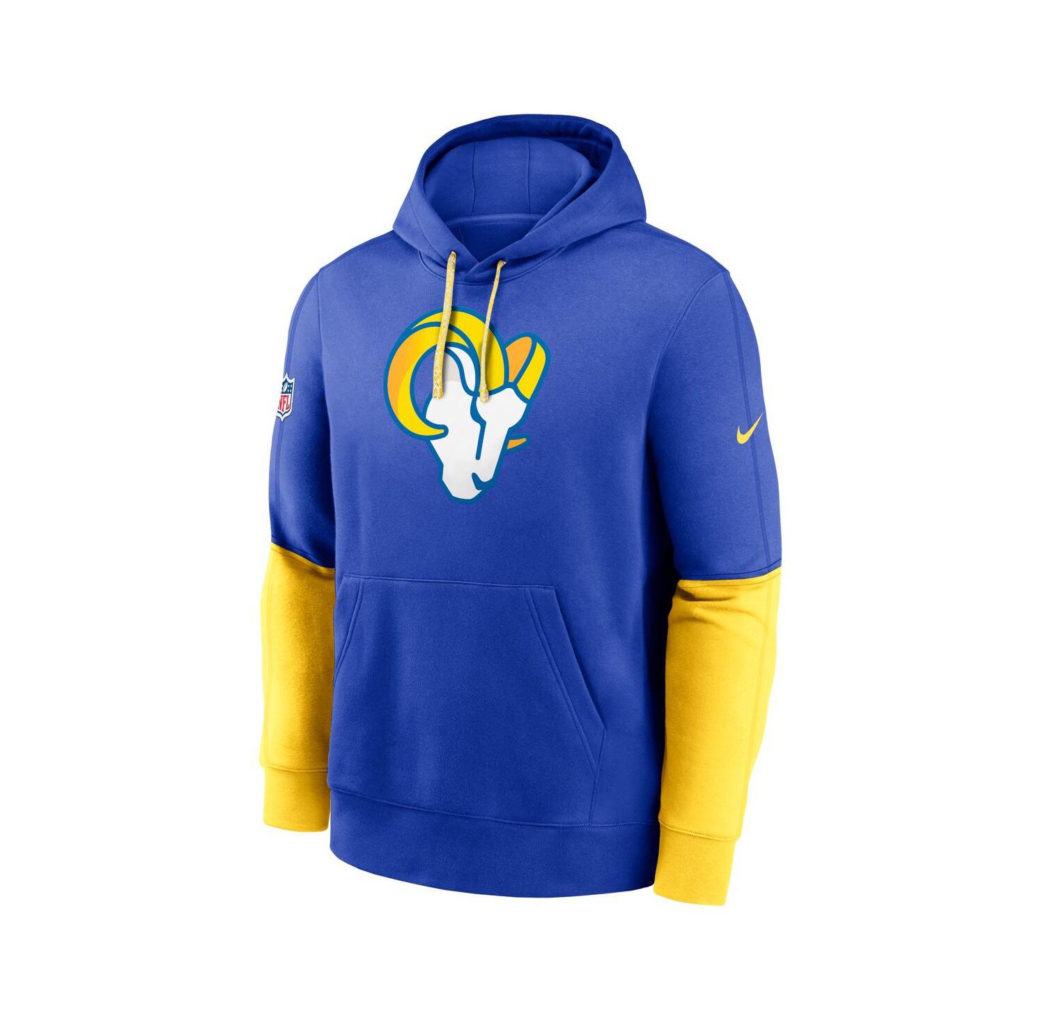 Men's Royal Los Angeles Rams 2024 Sideline Club Pullover Hoodie