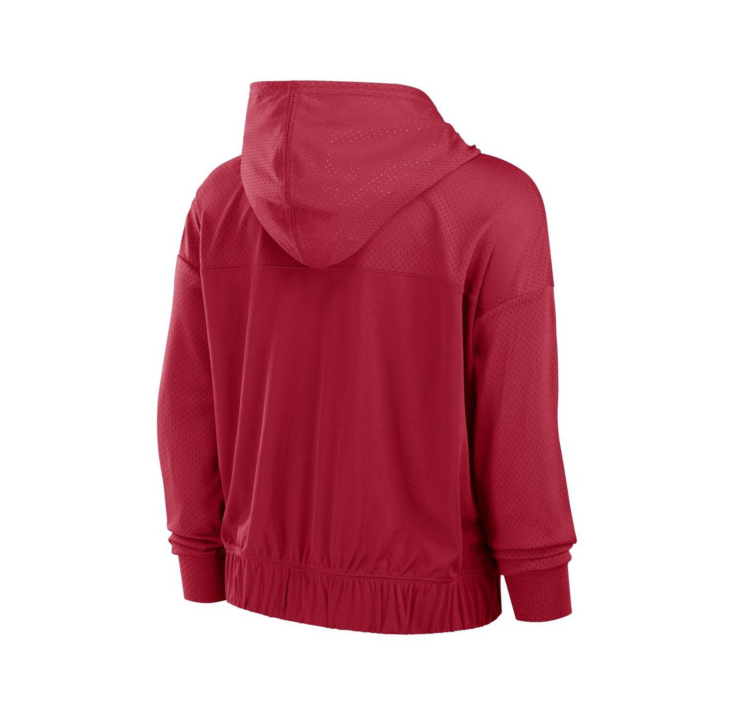 Women's Scarlet San Francisco 49ers Script Lock Full-Zip Hoodie