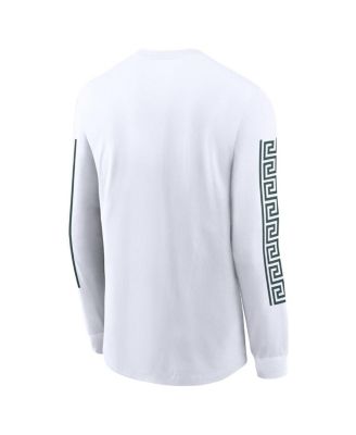 Men's White Michigan State Spartans Local Spirit Slogan Long Sleeve T-Shirt