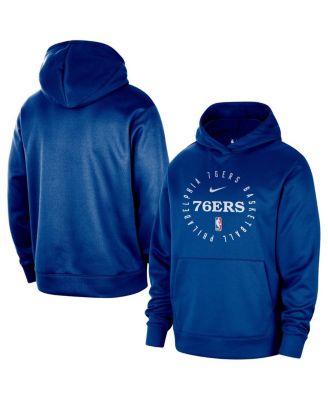 Nike - Men's Royal Philadelphia 76ers 2024/25 Spotlight On-Court Practice Performance Pullover Hoodie