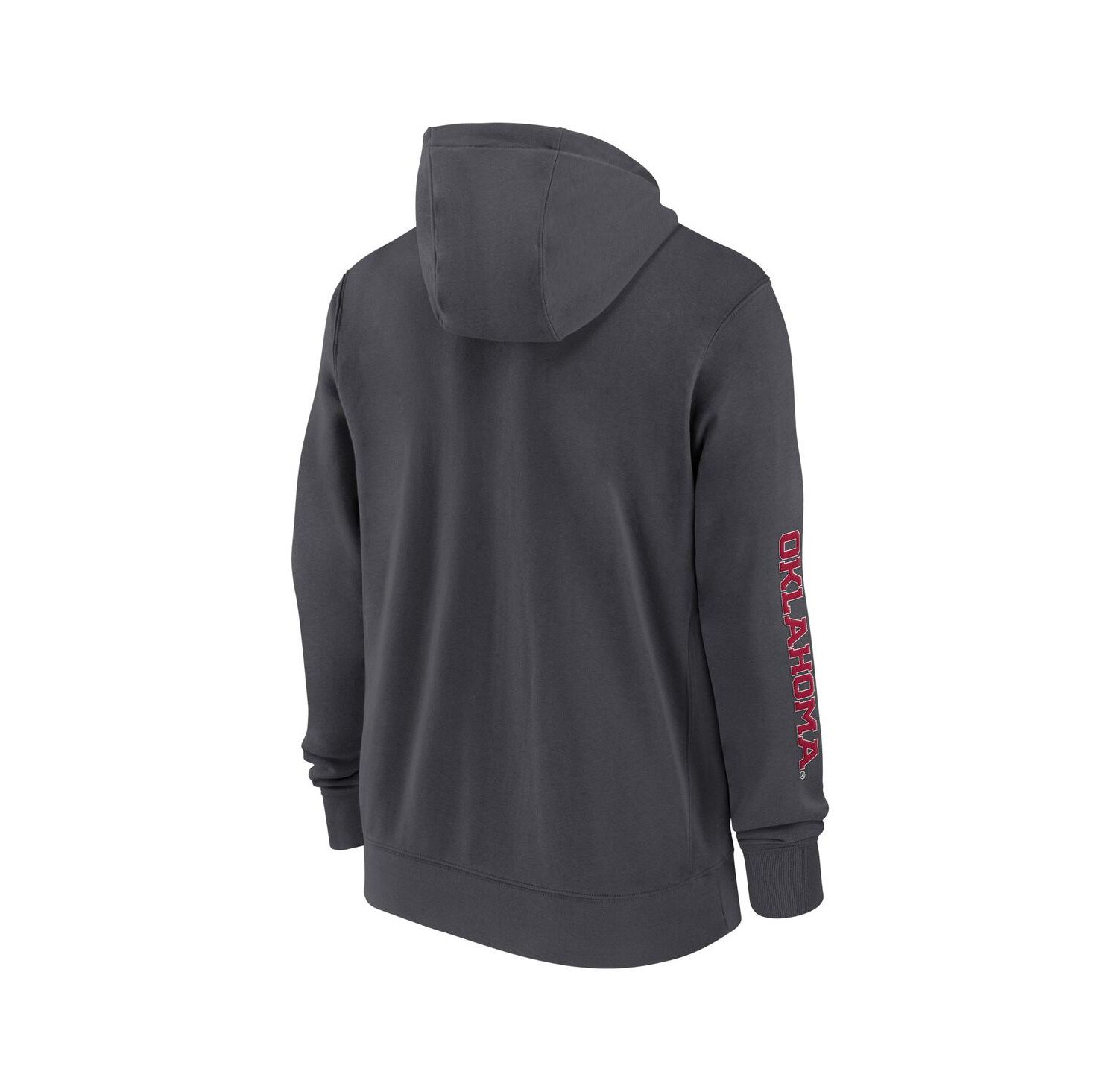 Men's Anthracite Oklahoma Sooners 2024 Sideline Full-Zip Hoodie