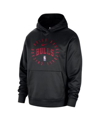 Men's Black Chicago Bulls 2024/25 Spotlight On-Court Practice Performance Pullover Hoodie