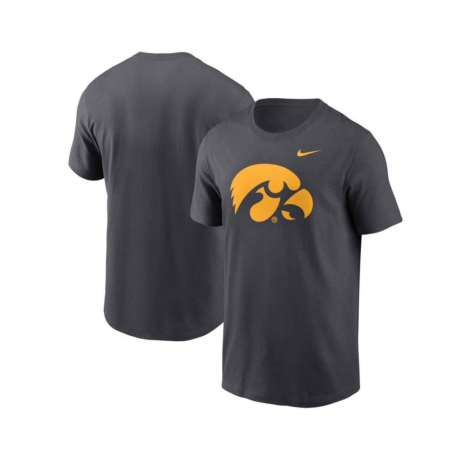 Men's Anthracite Iowa Hawkeyes Primetime Evergreen Logo T-Shirt