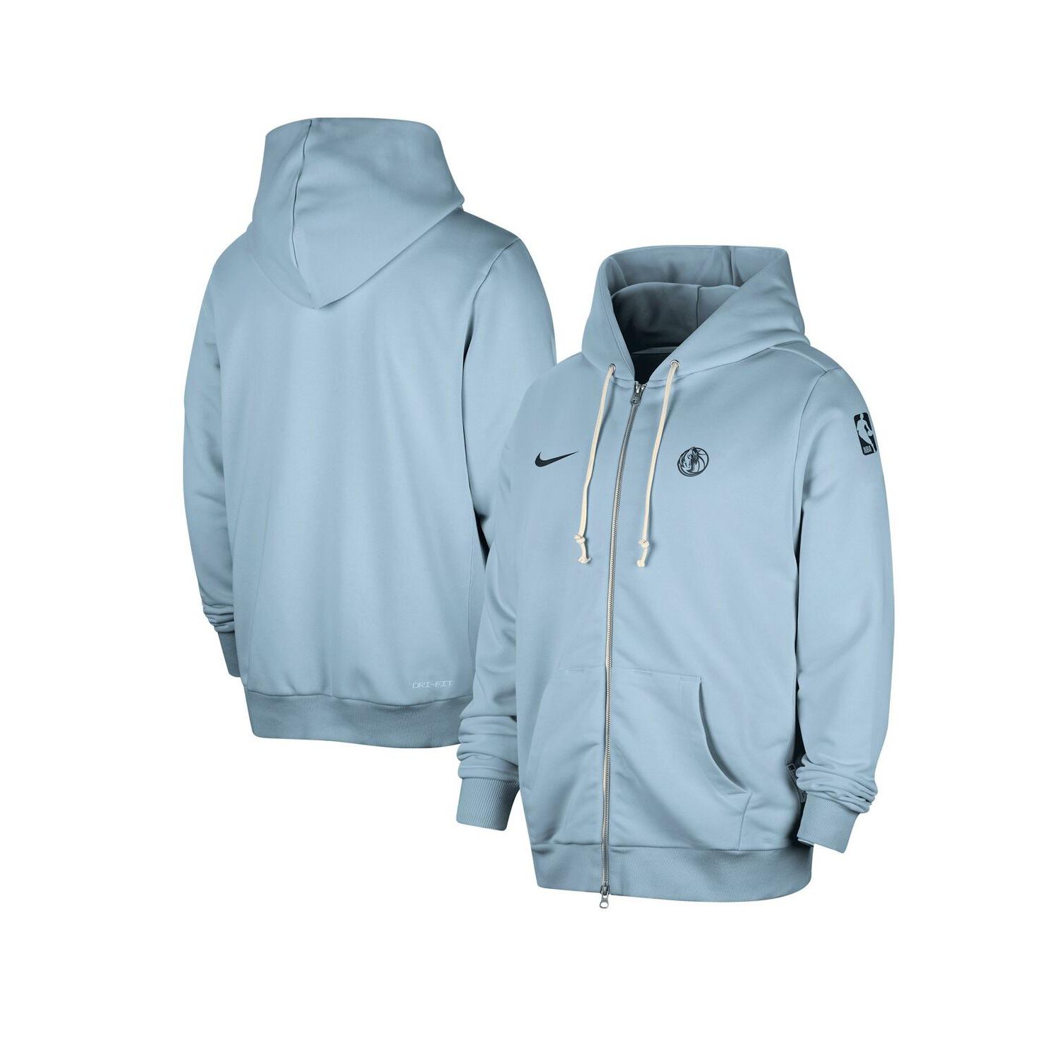 Men's Light Blue Dallas Mavericks Authentic Standard Issue Full-Zip Hoodie Jacket