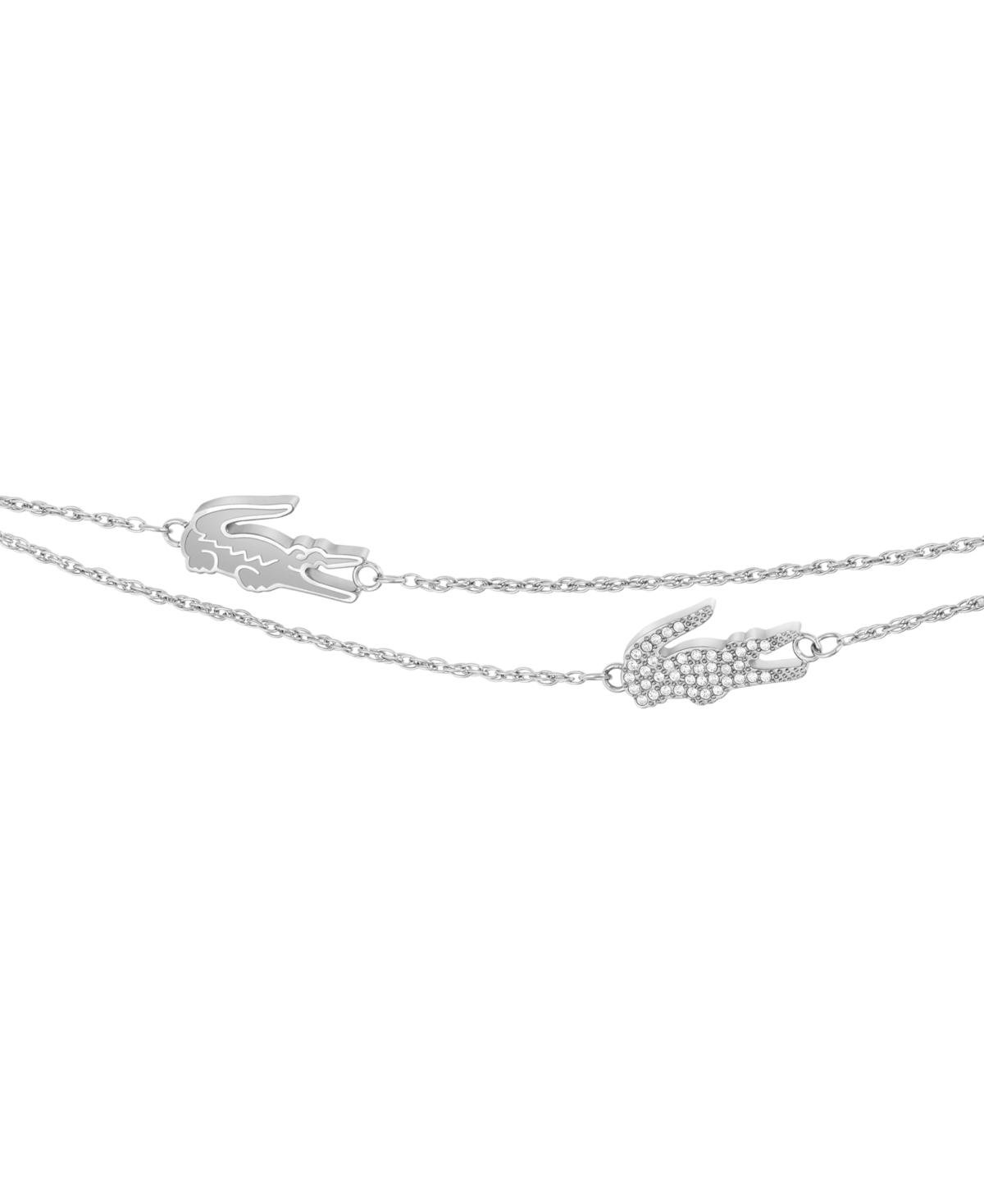 LACOSTE CROCODILE CHARM CHAIN BRACELET 