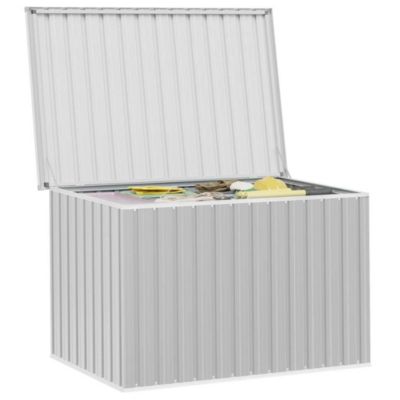 Storage Box Grey Galvanized steel, Plastic Large