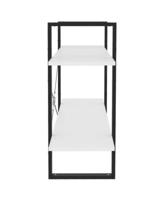 2-Tier Book Cabinet White 39.4"x11.8"x27.6" Engineered Wood