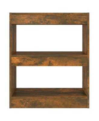 Book Cabinet/Room Divider Smoked Oak 23.6"x11.8"x28.3"