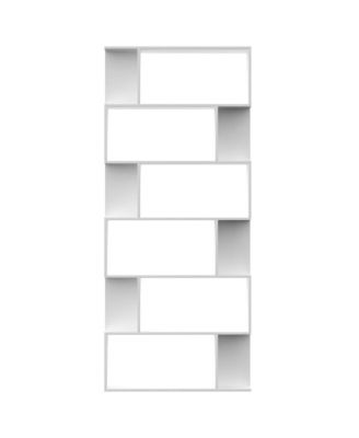 Book Cabinet/Room Divider White 31.5"x9.4"x75.6" Engineered Wood