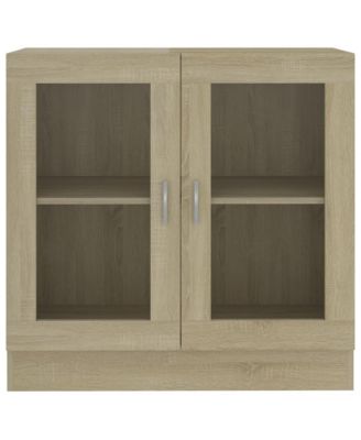 Vitrine Cabinet Sonoma Oak 32.5"x12"x31.5" Engineered Wood