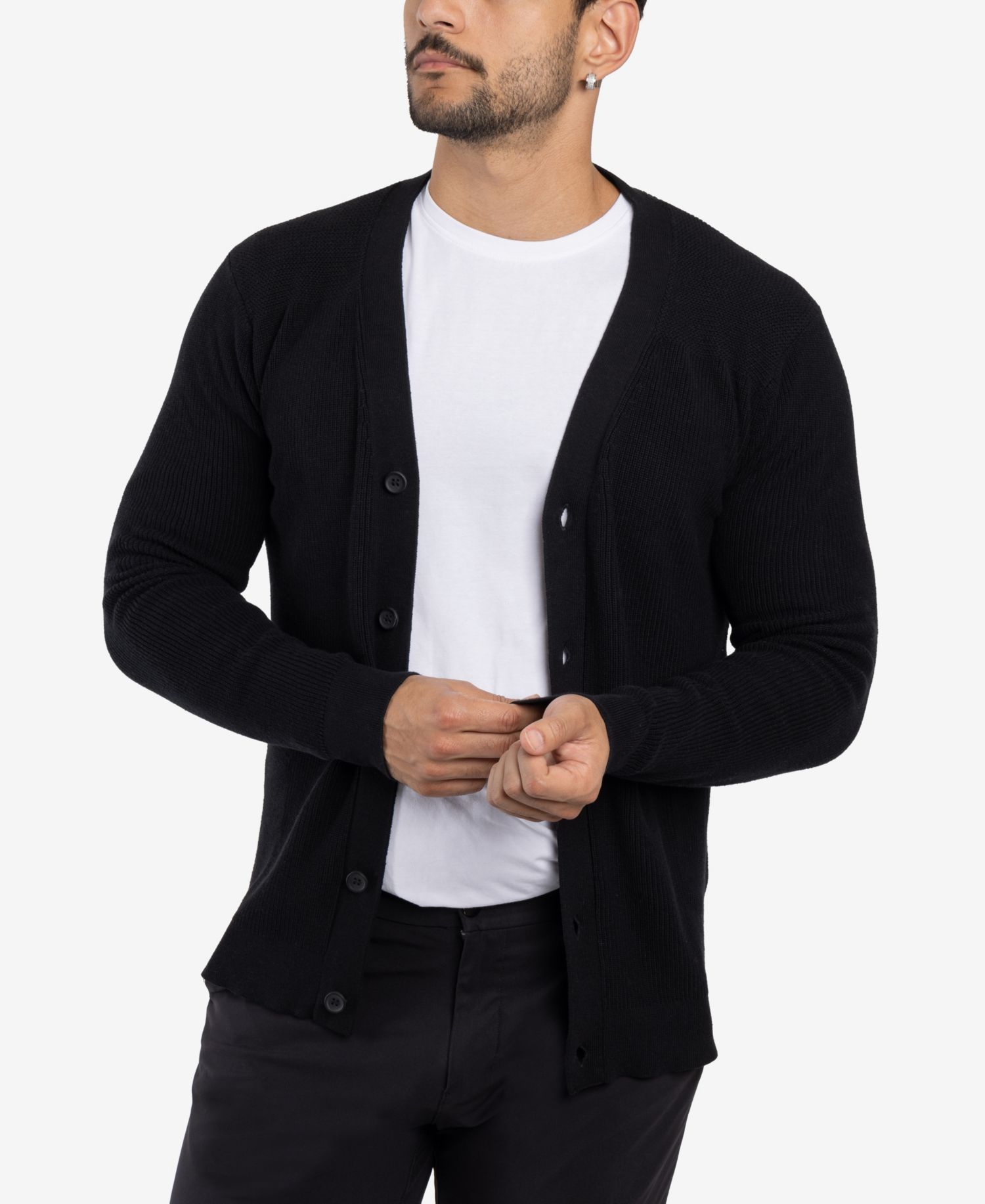 Big & Tall Cotton Cardigan Sweater