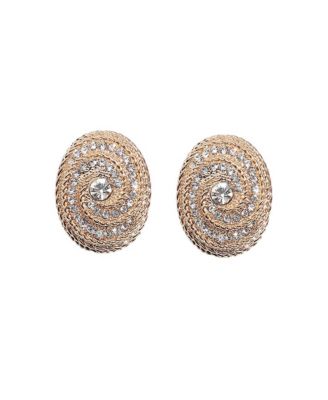 Crystal Swirl Stud Earrings