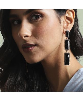 Bar Stone Drop Earrings