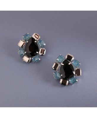 Crystal Pear Stud Earrings