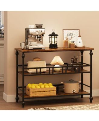 Console Table, 3-Tier Sofa Tables Narrow Entryway Table with Storage