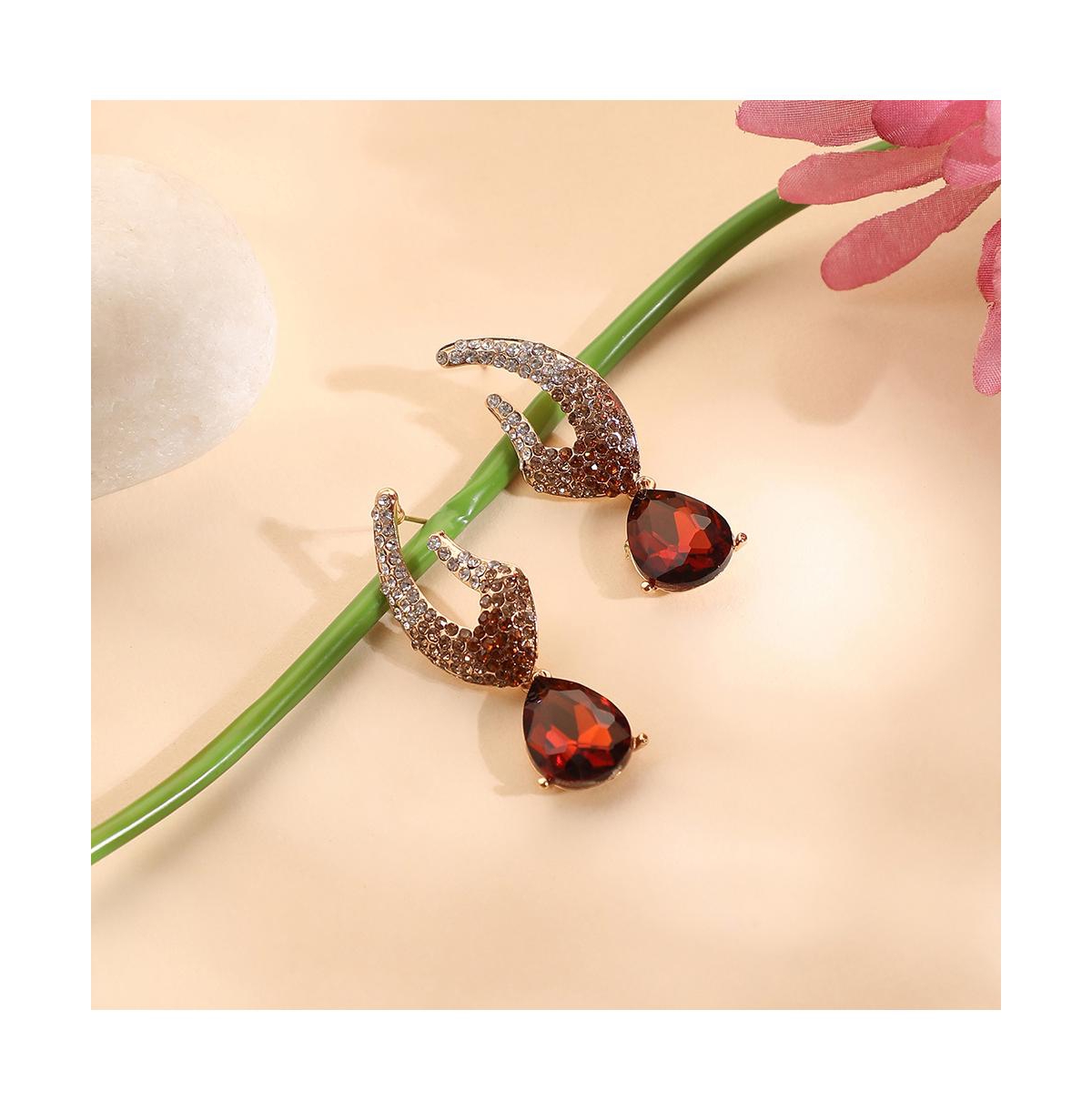 Crystal Pear Drop Earrings