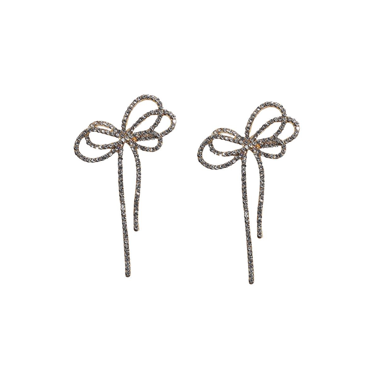 Sohi Swirl Rhombus Drop Earrings In Silver