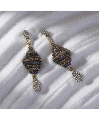 Crystal Rhombus Drop Earrings