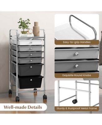 6 Drawer Rolling Storage Cart Scrapbook Paper Office Organizer