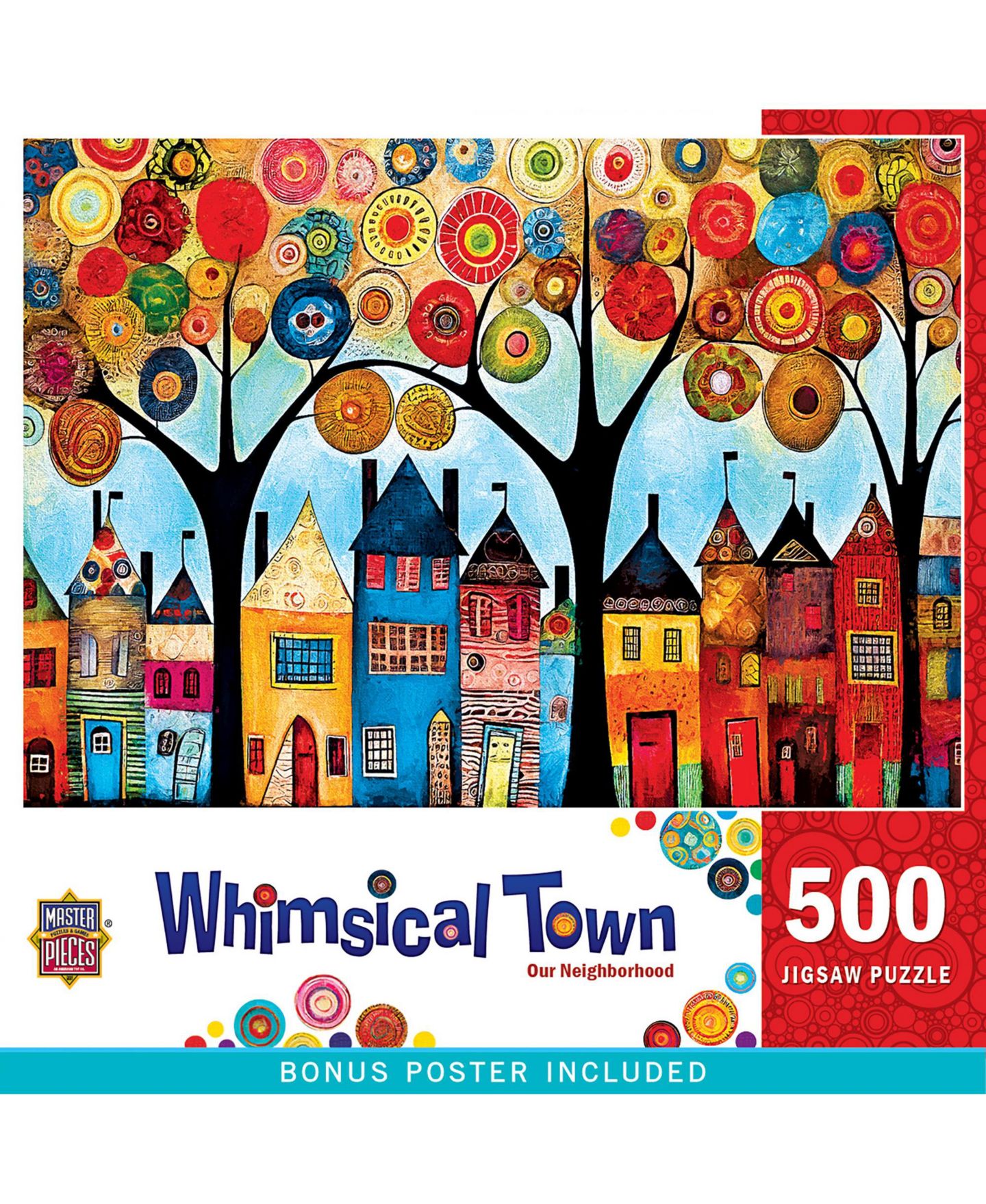 Детский пазл MasterPieces Puzzles Whimsical Town 500-Piece Puzzle, Ages 14+ — фото 1