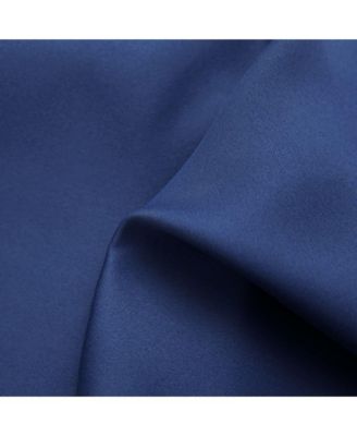 Blackout Curtains with Rings 2 pcs Navy Blue 37"x84" Fabric