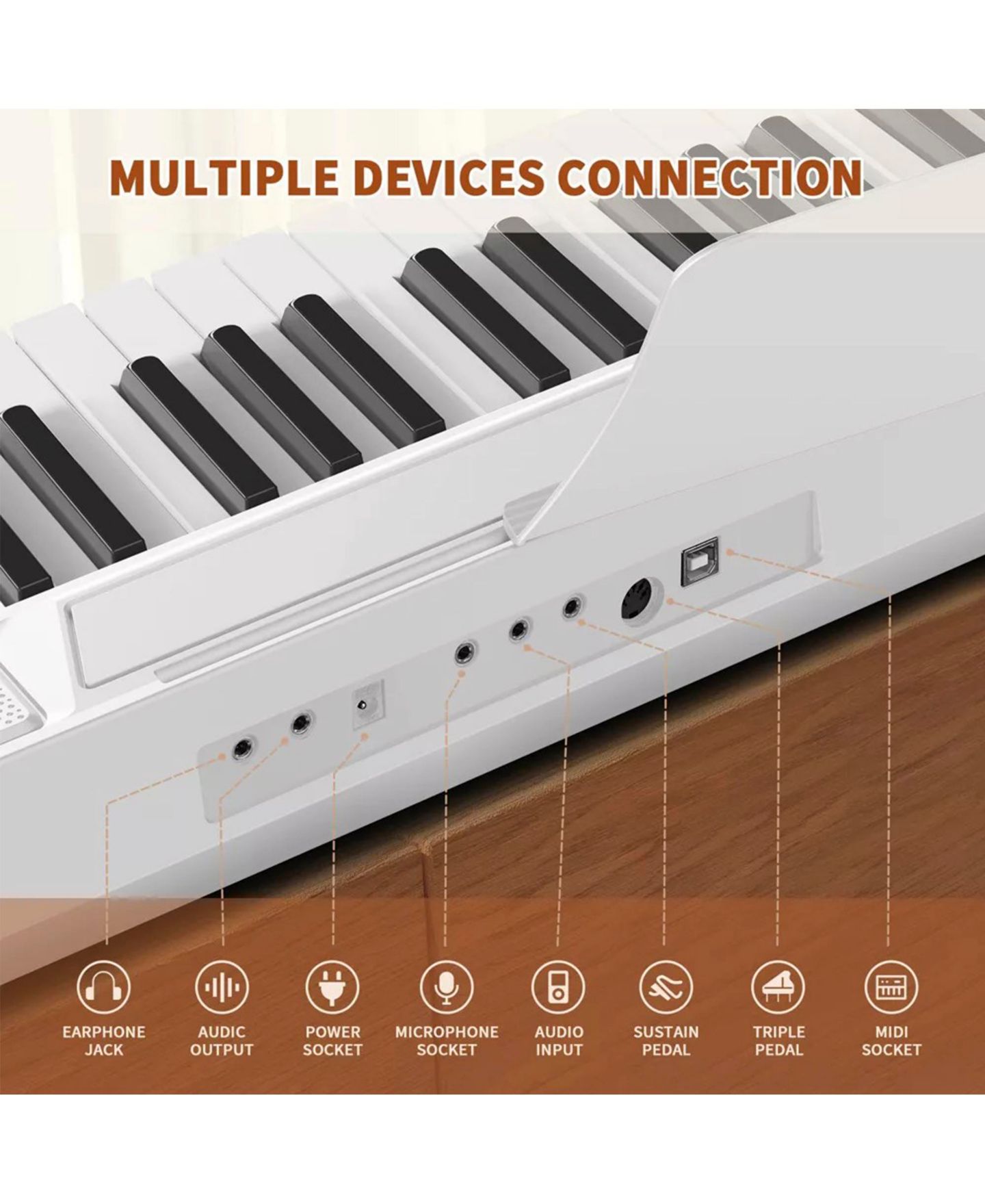 Детская игрушка SUGIFT Full-Size 88-Key Semi-Weighted Digital Piano Keyboard, Ages 5+ — фото 3