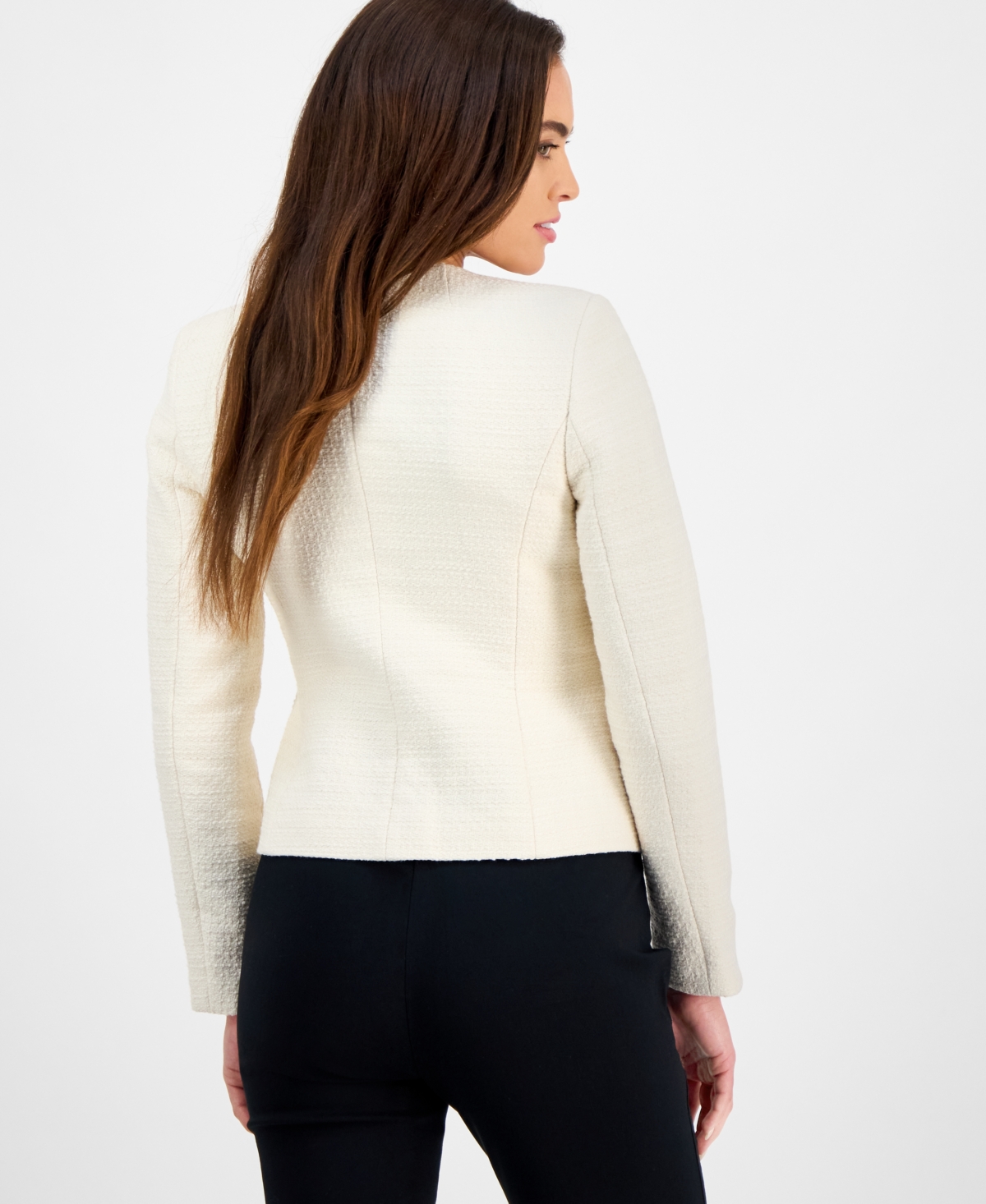 Inc International Concepts Petite Button-front V-neck Cardigan, Exclusively At Macy's In Vintage Cream