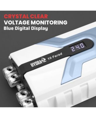 1.0 Farad Digital Power Capacitor, Blue Digital Display, 12-24V