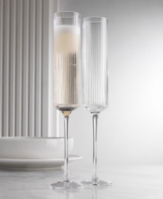 Sullivan Street Fluted Champagne Glasses, Set of 4