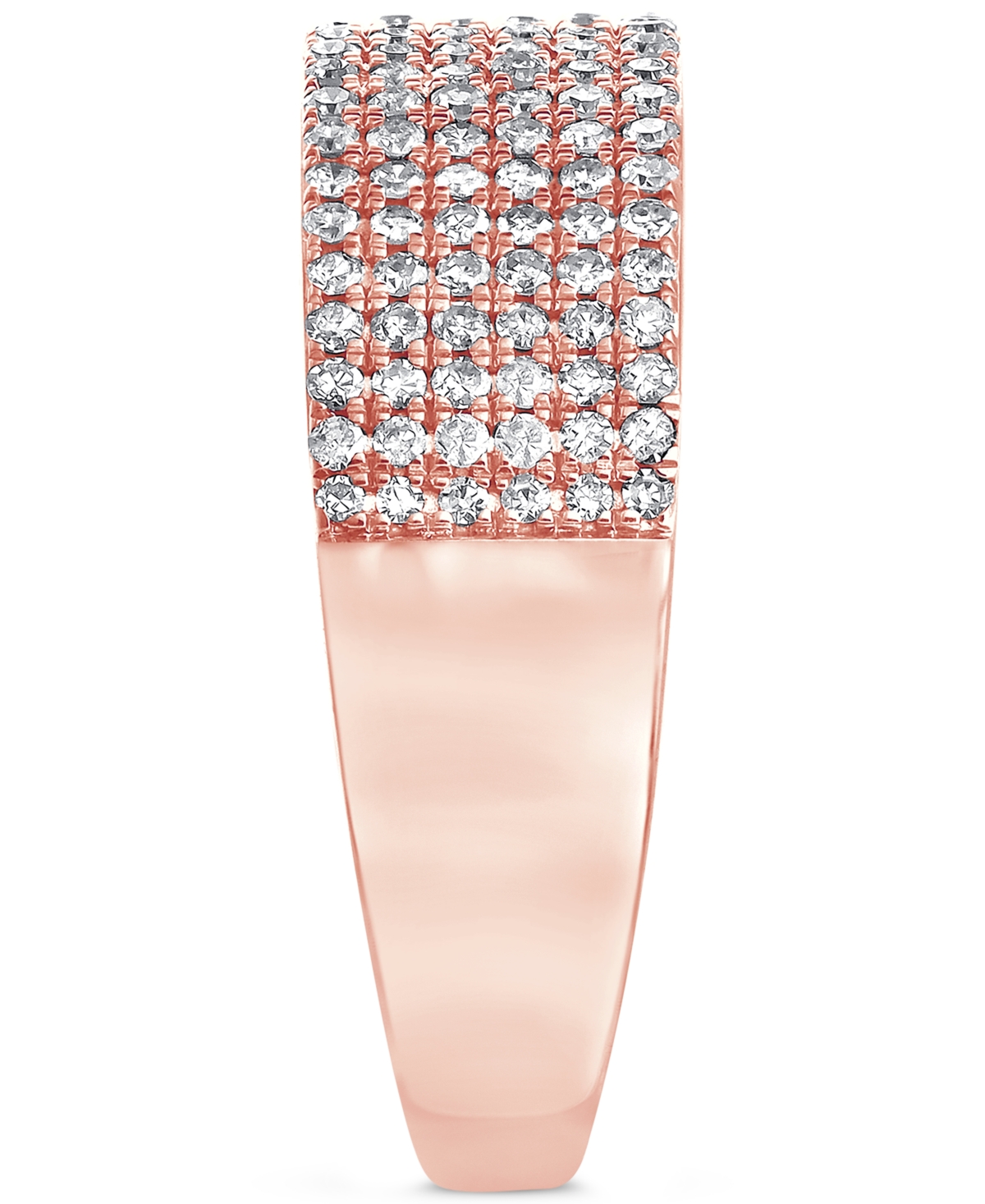 Macy's Diamond Pave Multirow Band (1/2 Ct. T.w.) In 14k Rose Gold In Rose Gold
