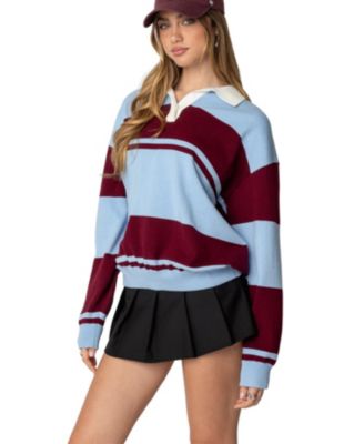 Women's Kian Striped Polo Sweater