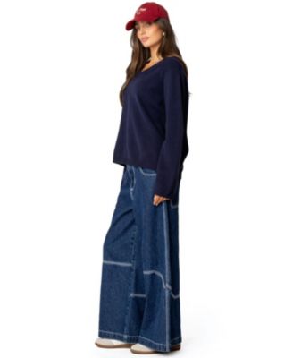 Women's Martha Oversized V Neck Sweater