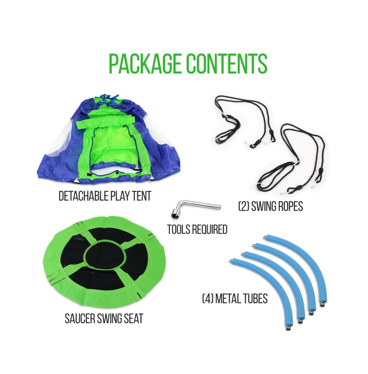 SereneLife Kids Tree Swing Tent with Detachable Play Tent & Rope Kit