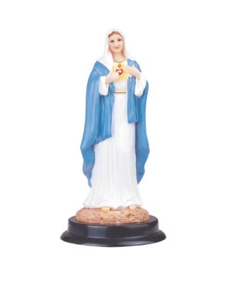 "2-PC Set" 5"H Sacred Heart of Maria Statue Holy Figurine Statue Ornament Home Room Office Decor and Perfect Ideas for Housewarming, Holidays and Birthdays