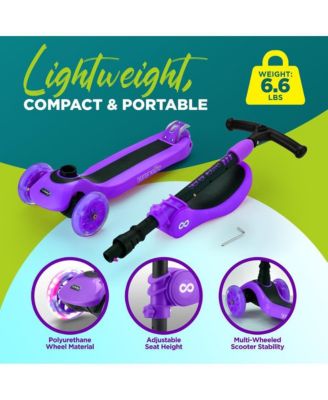 Infinity 3-Wheel Kids Scooter With LED Wheels & Comfort Seat - Leopard