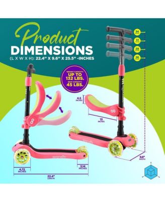 Infinity 3-Wheel Kids Scooter With LED Wheels & Comfort Seat - Leopard