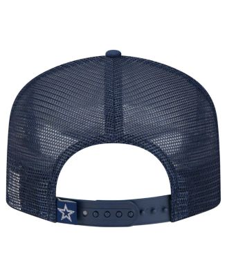 Men's White/Navy Dallas Cowboys Distressed 9FIFTY A-Frame Snapback Hat