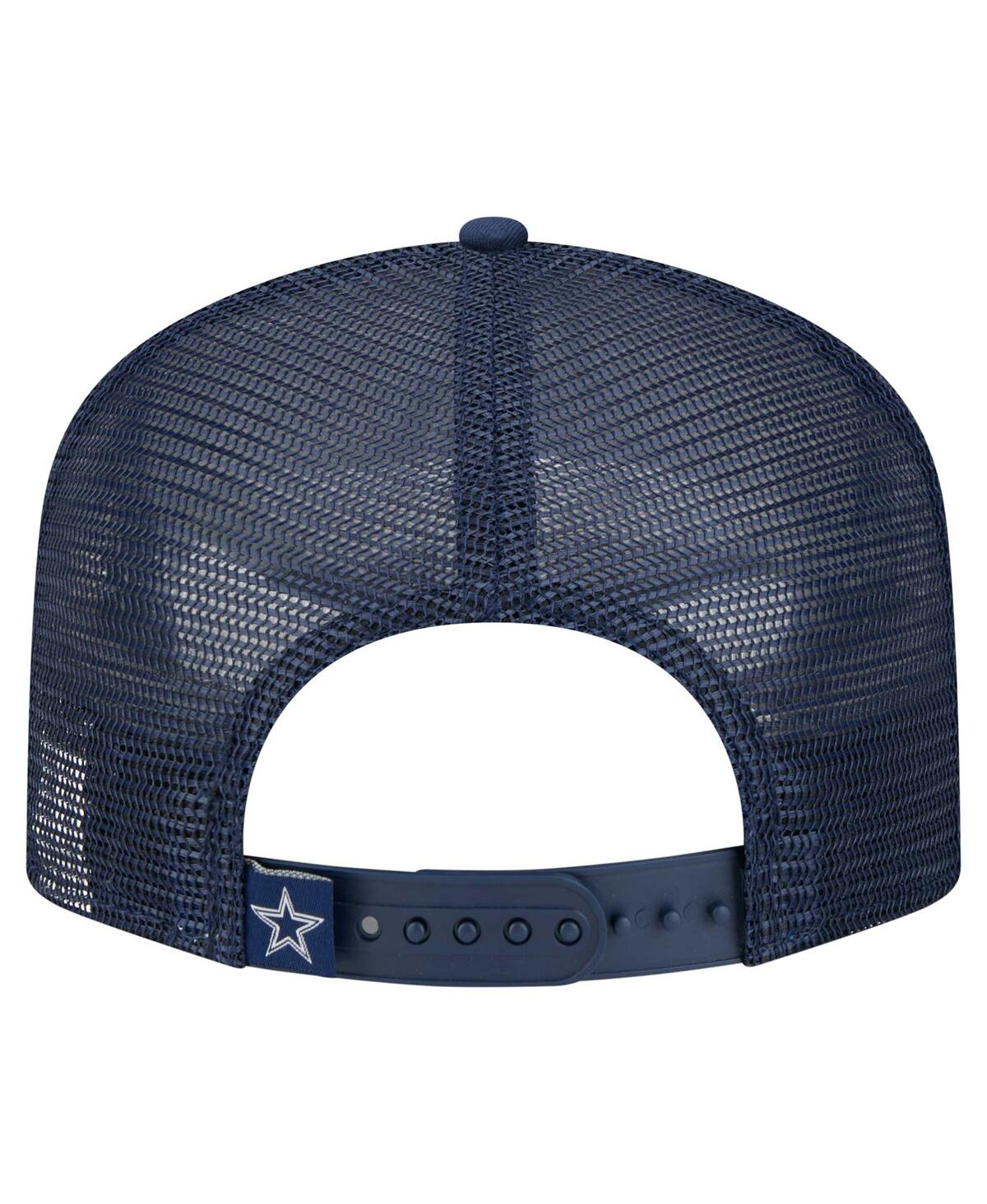 NEW ERA MEN'S WHITE/NAVY DALLAS COWBOYS DISTRESSED 9FIFTY A-FRAME SNAPBACK HAT 