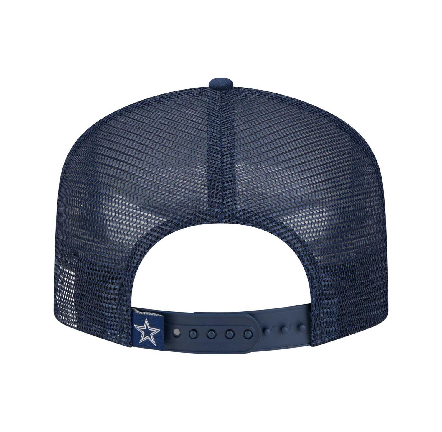 Men's White/Navy Dallas Cowboys Distressed 9FIFTY A-Frame Snapback Hat