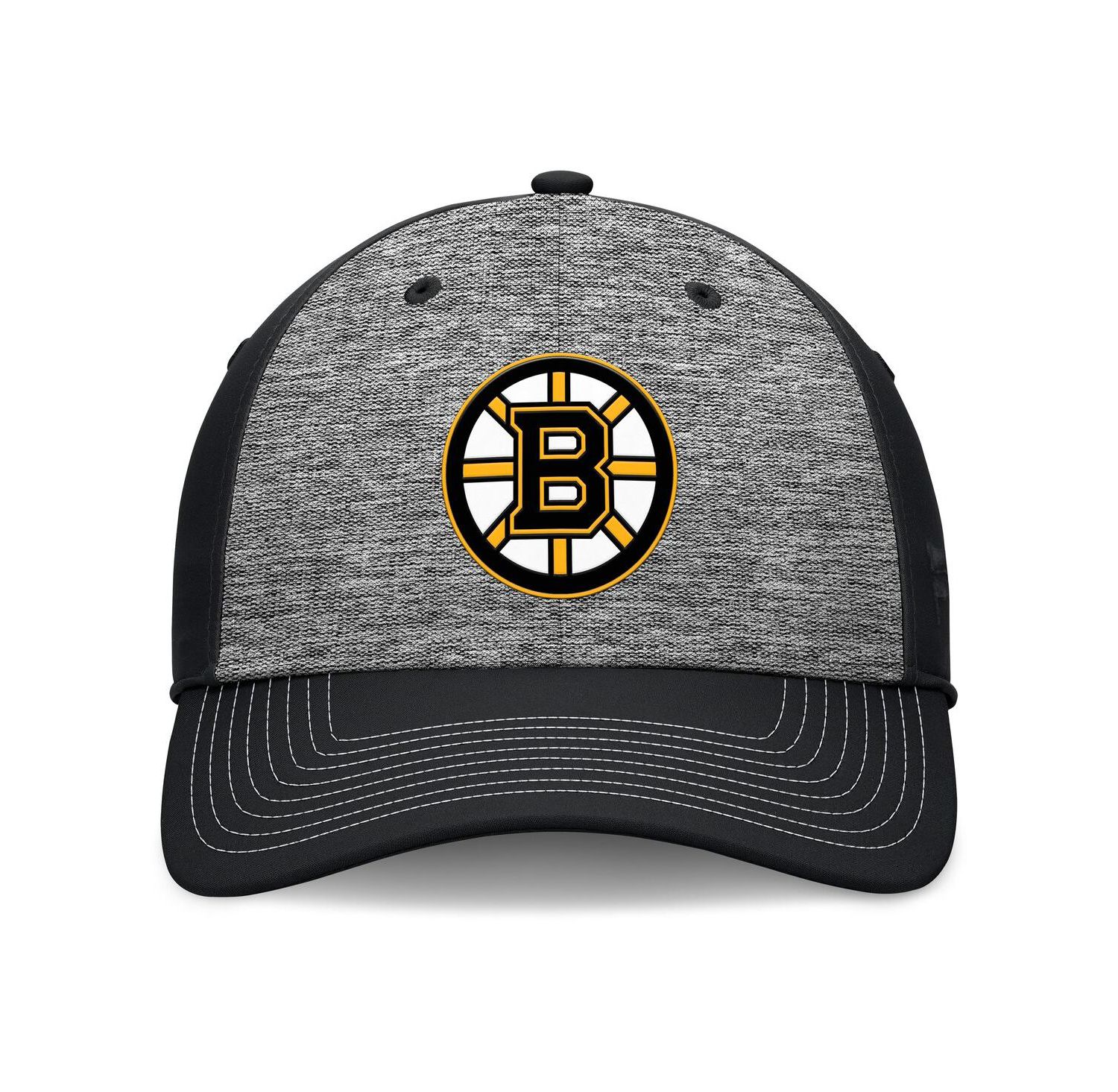 Men's Gray/Black Boston Bruins Fundamental Top Shelf 2-Tone Flex Hat