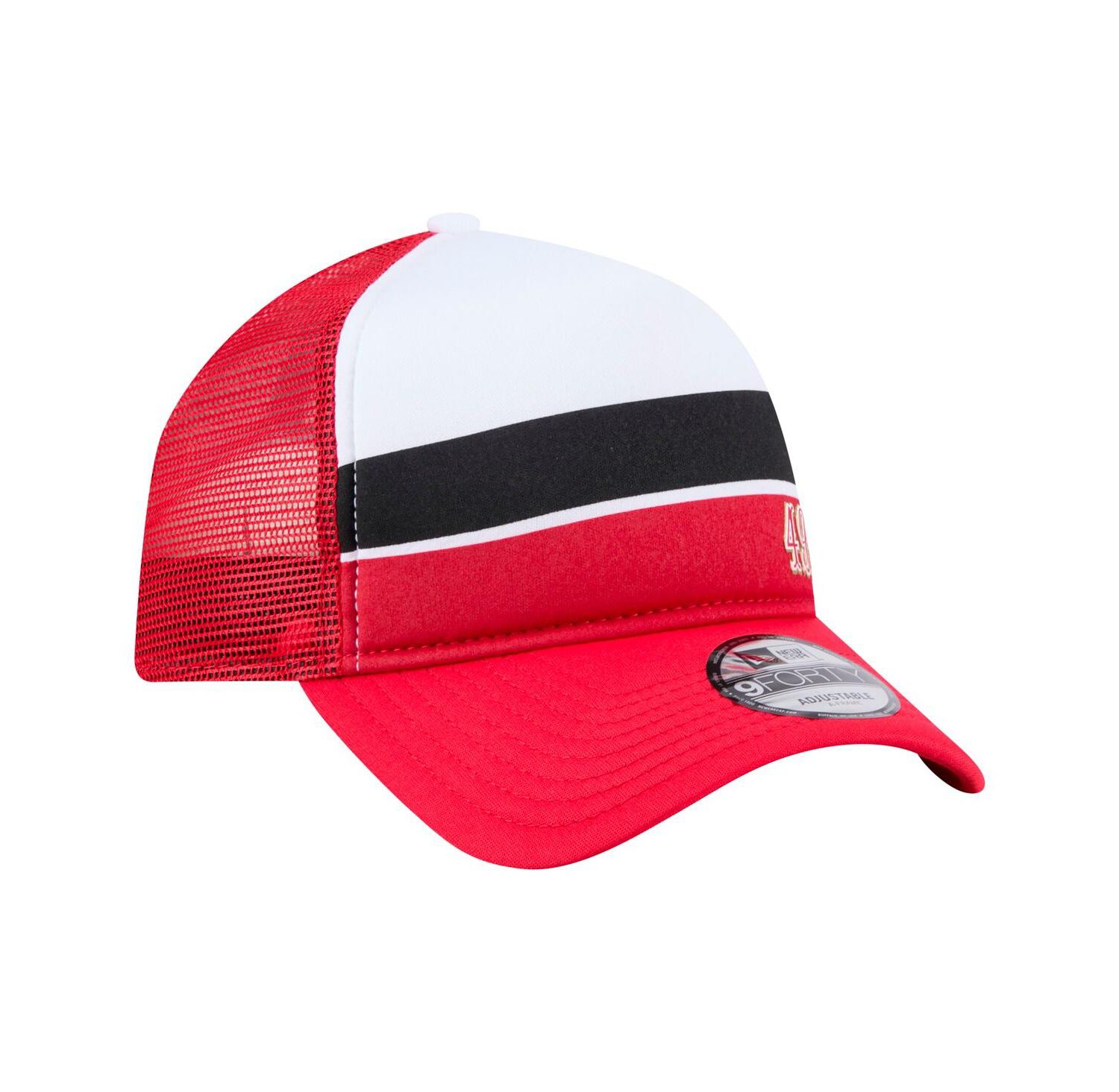 Big Boys and Girls Scarlet San Francisco 49ers Sport Night Color Block 9FORTY A-Frame Trucker Adjustable Hat