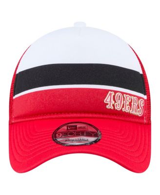 Big Boys and Girls Scarlet San Francisco 49ers Sport Night Color Block 9FORTY A-Frame Trucker Adjustable Hat
