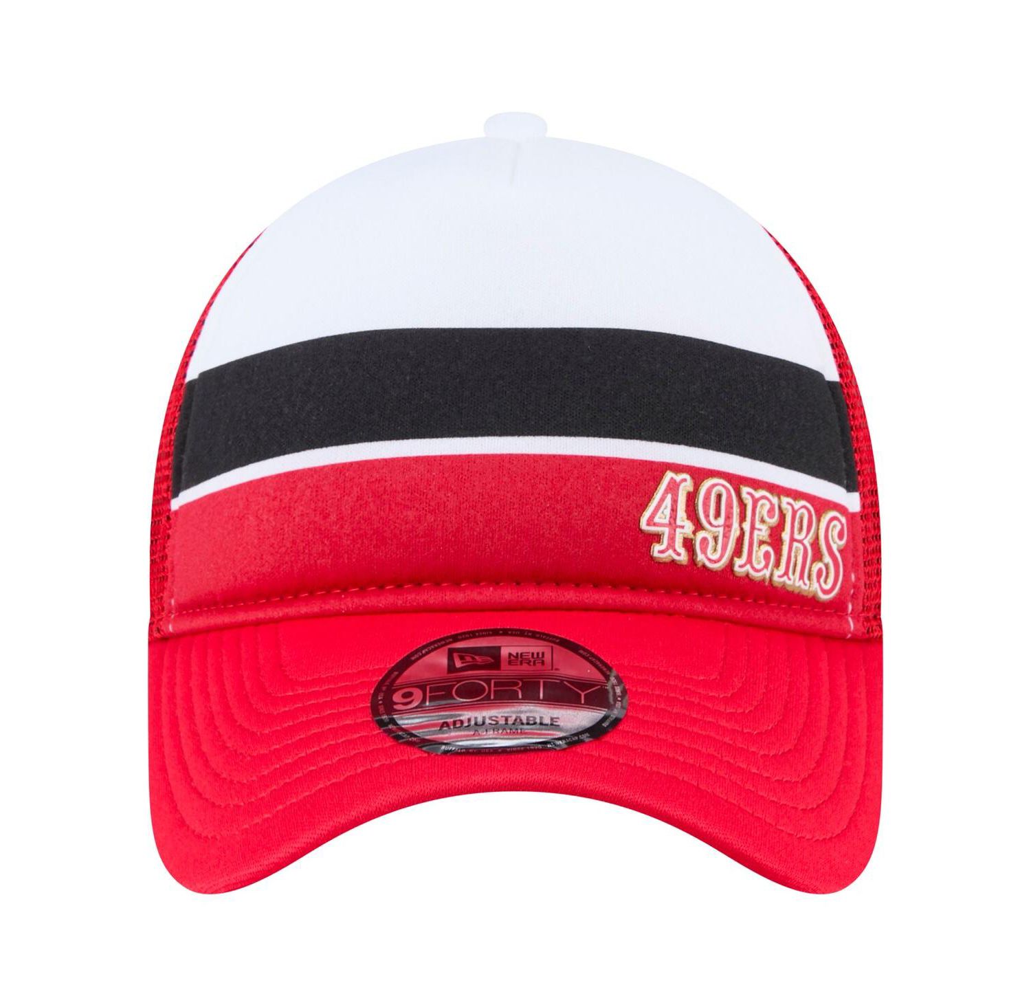 Big Boys and Girls Scarlet San Francisco 49ers Sport Night Color Block 9FORTY A-Frame Trucker Adjustable Hat
