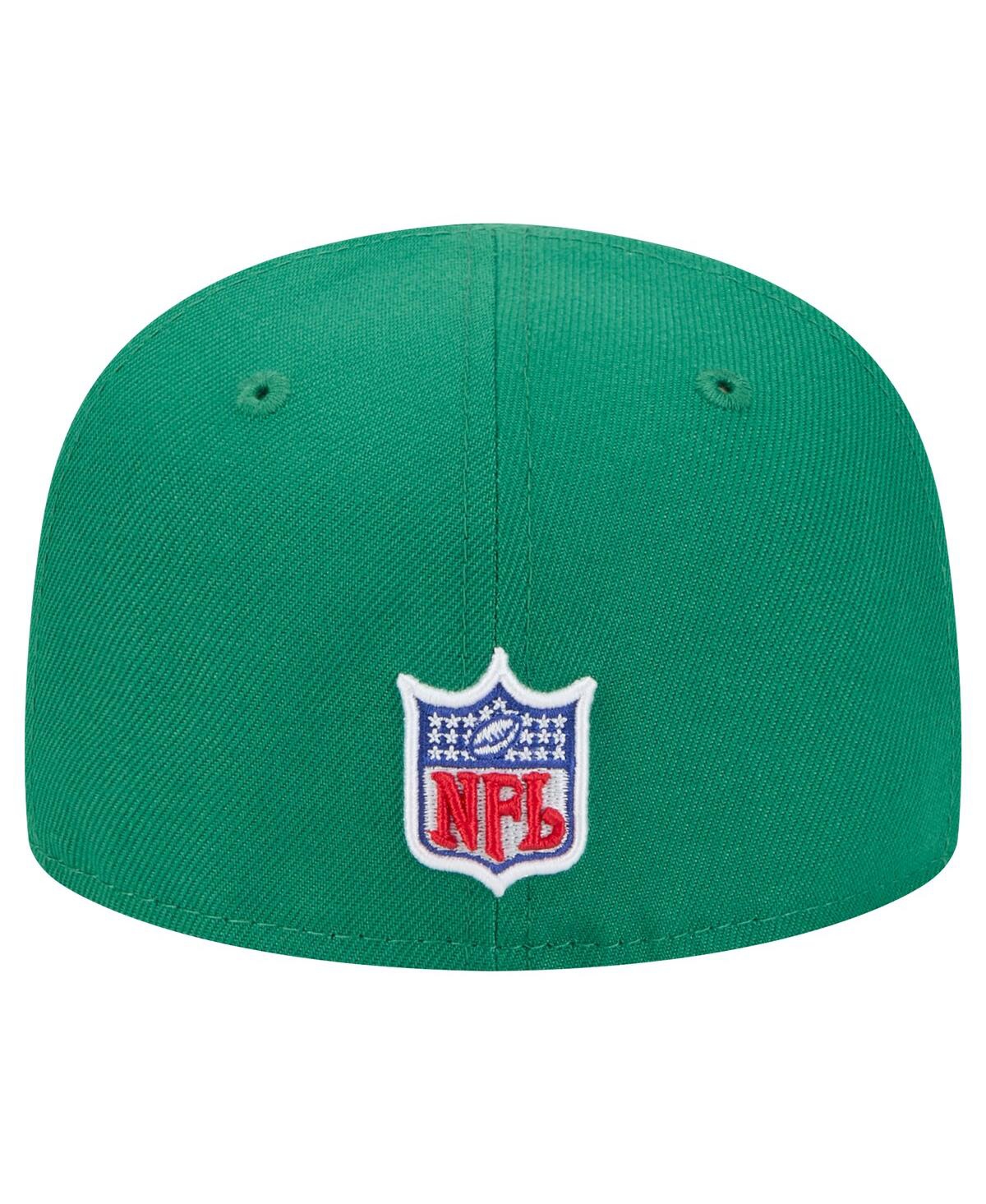 New Era Big Boys And Girls Kelly Green Philadelphia Eagles Main 59fifty Fitted Hat In Kelly Green