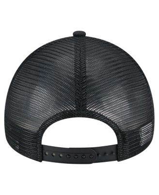 Men's Black Los Angeles Dodgers 9FORTY A-Frame Trucker Adjustable Hat